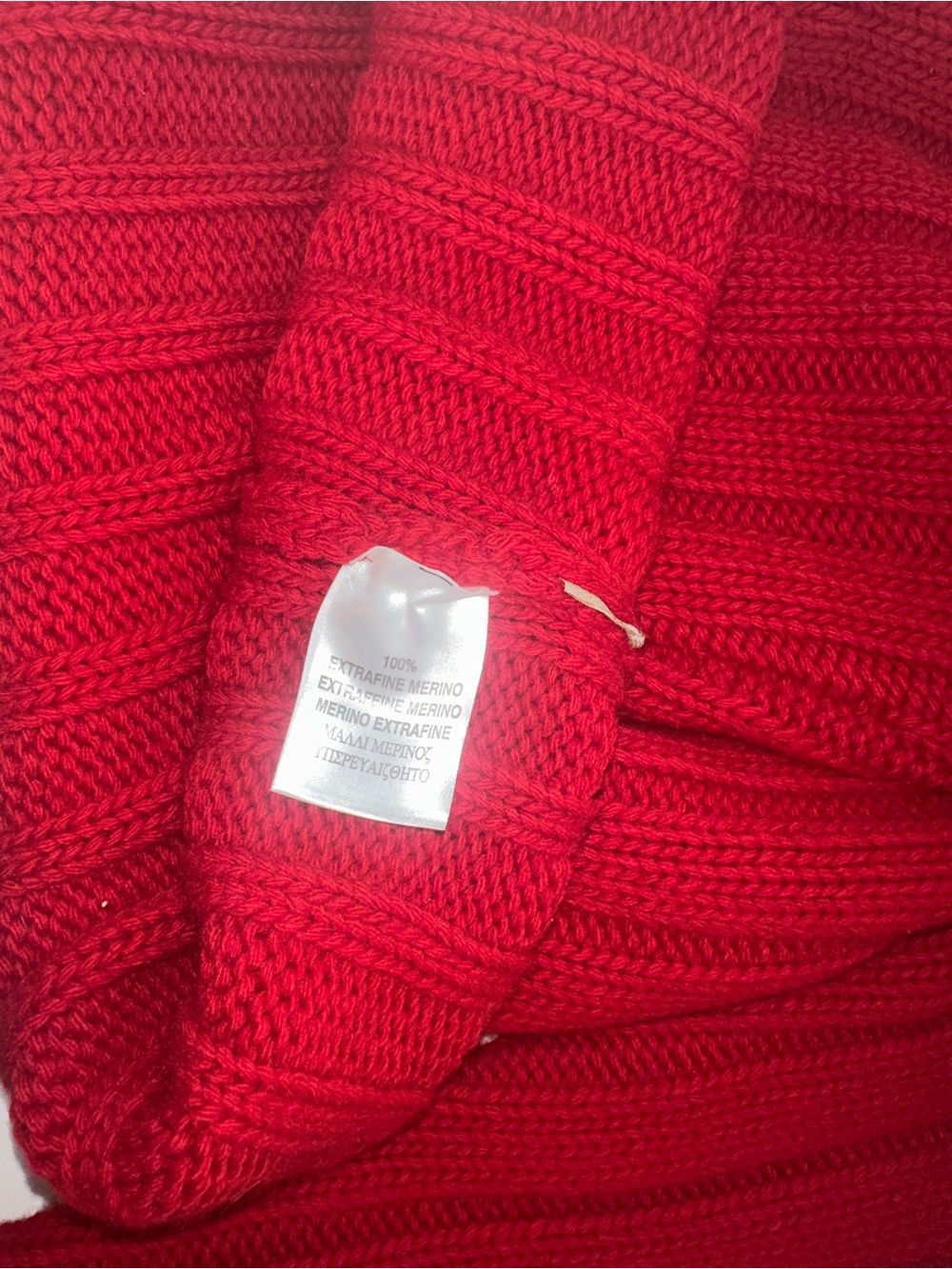 Burberry London Men's Red Turtleneck Ribbed Knit Sweater - Picture 5 of 7
